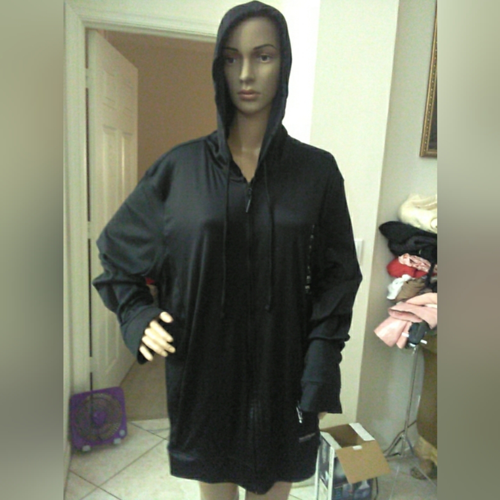NWT "CUDDL DUDS" Black Women's Hoodie Sweatshirt ( INFRARED ENGANCED) SZ XXL